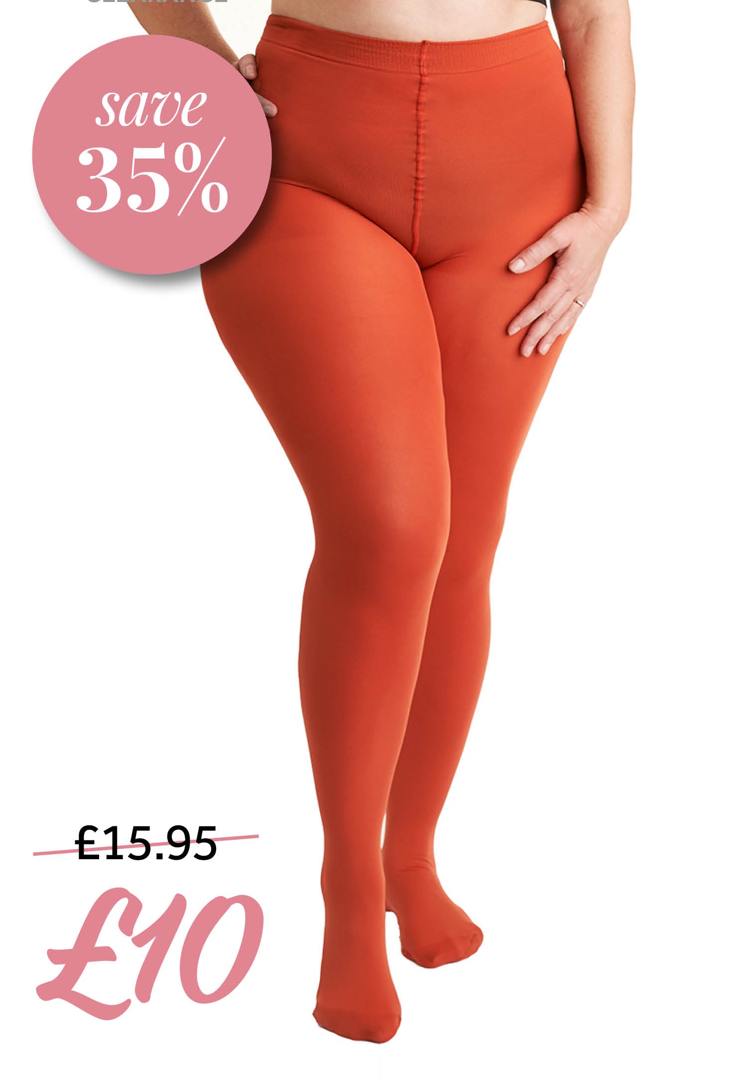 All Woman 90 denier tights - Burnt Orange - CLEARANCE