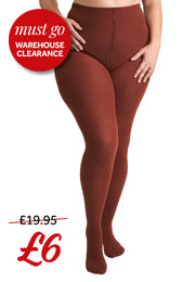 All Woman organic cotton tights - Terracotta - CLEARANCE