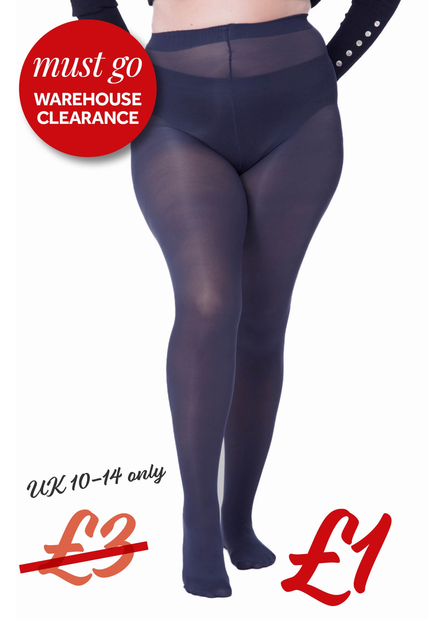 Albers 40 denier opaque tights - Navy Blue - CLEARANCE – The Big
