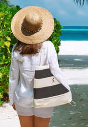 Canvas beach bag end-of-line sale